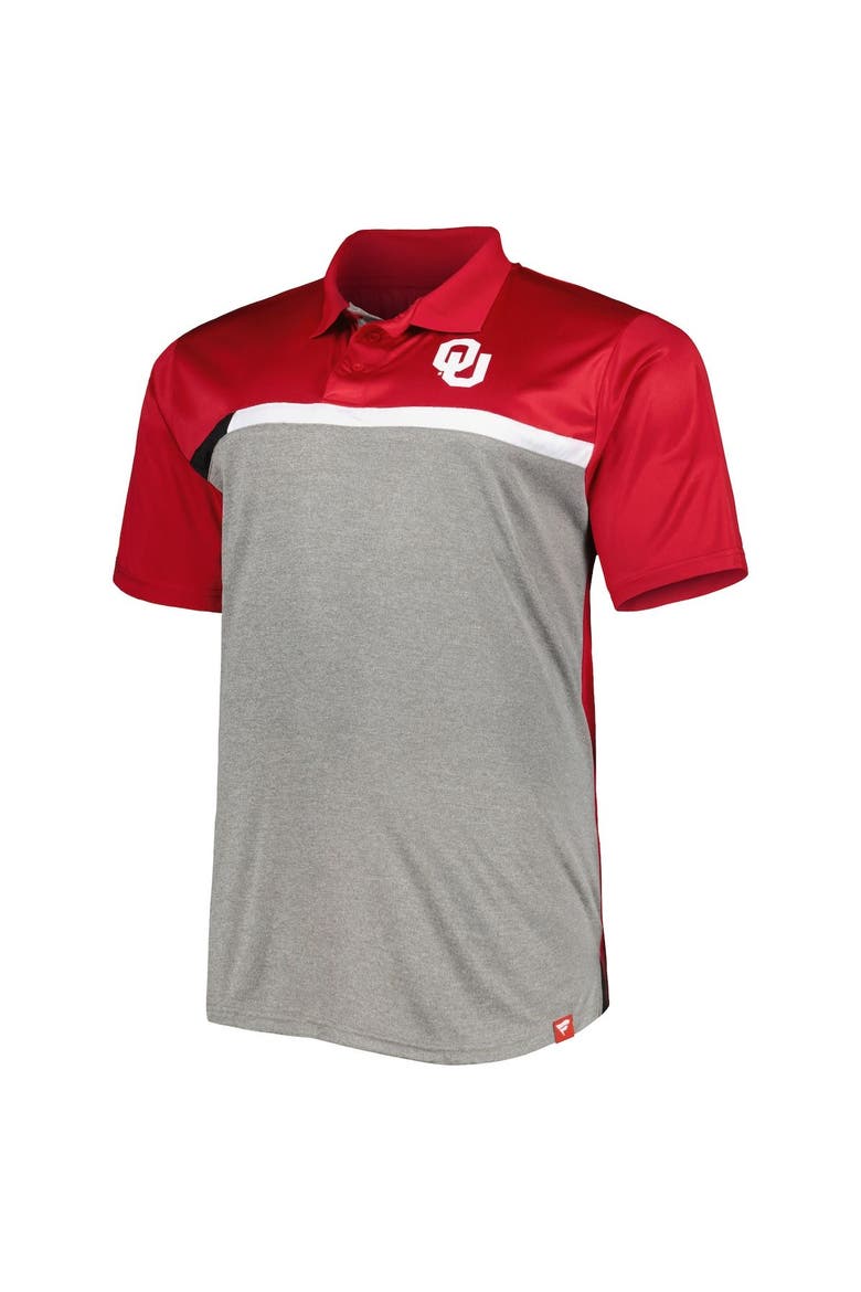 Men's Red/Gray Oklahoma Sooners Big & Tall Polo, Alternate, color, Red