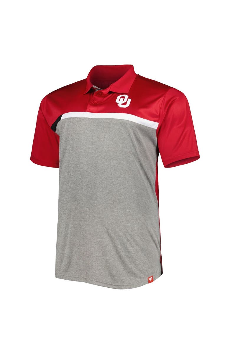 PROFILE Men's Red/Gray Oklahoma Sooners Big & Tall Polo, Alternate, color, 