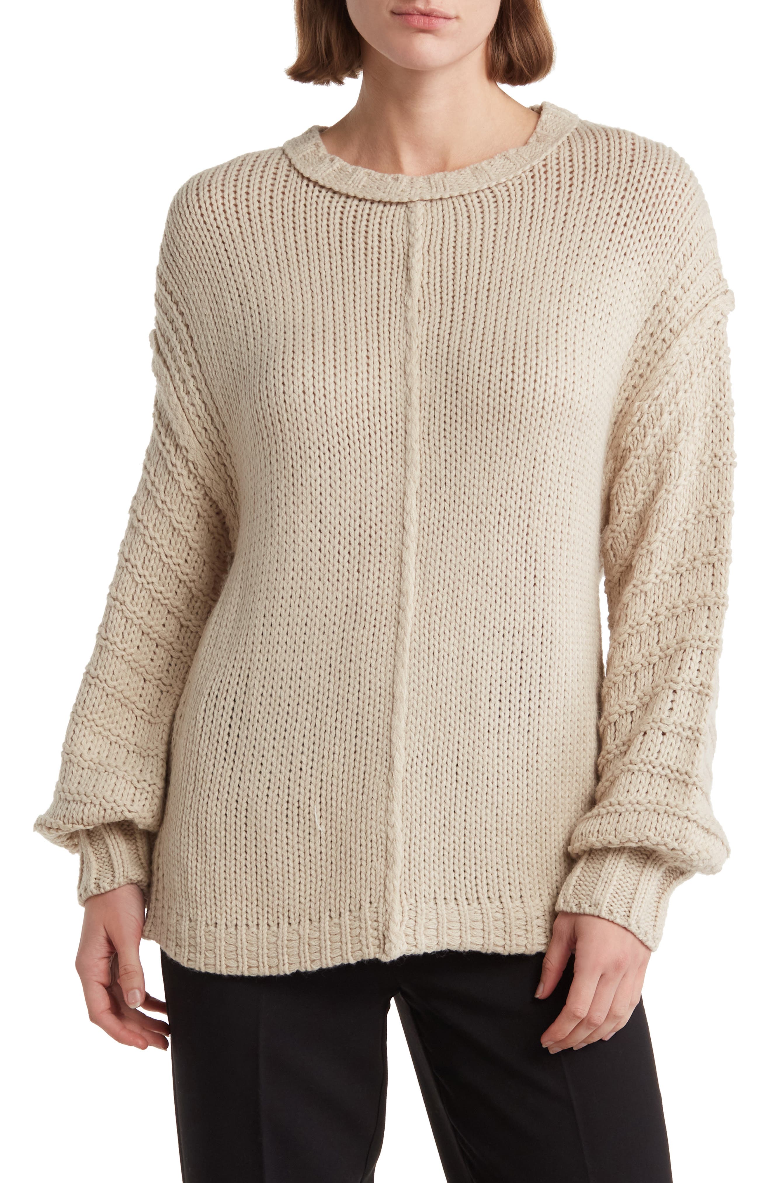 Long Puff Sleeve Sweater