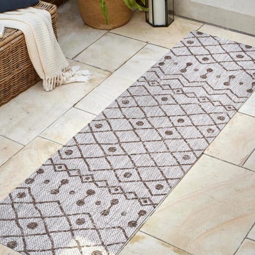 Shop Jonathan Y Nokat  Bohemian Indoor/outdoor Area Rug In Beige/brown