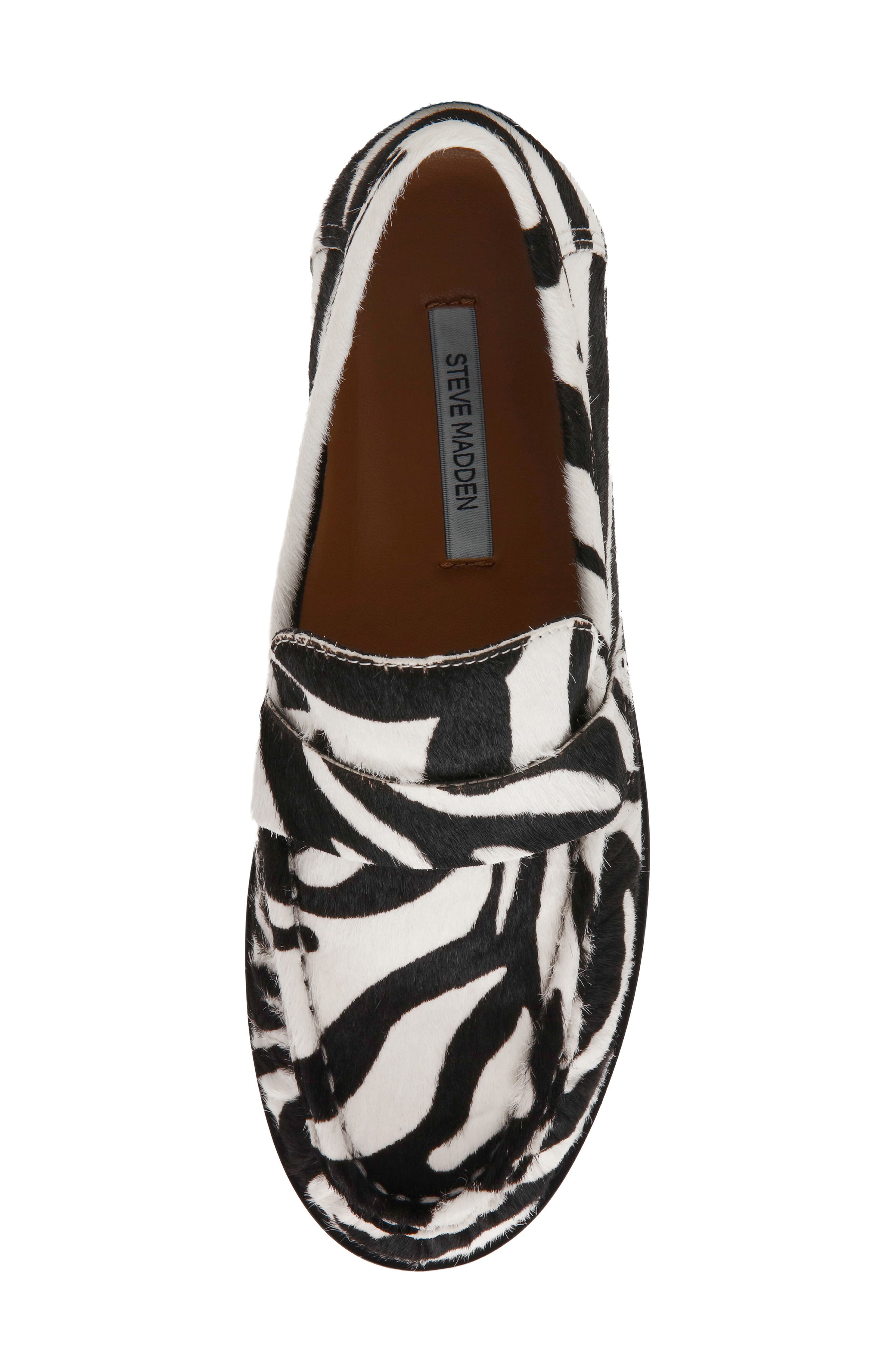Ronie Genuine Calf Hair Loafer, Alternate, color, ZEBRA