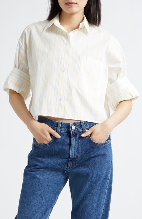 Next Ex Stripe Button Front Shirt