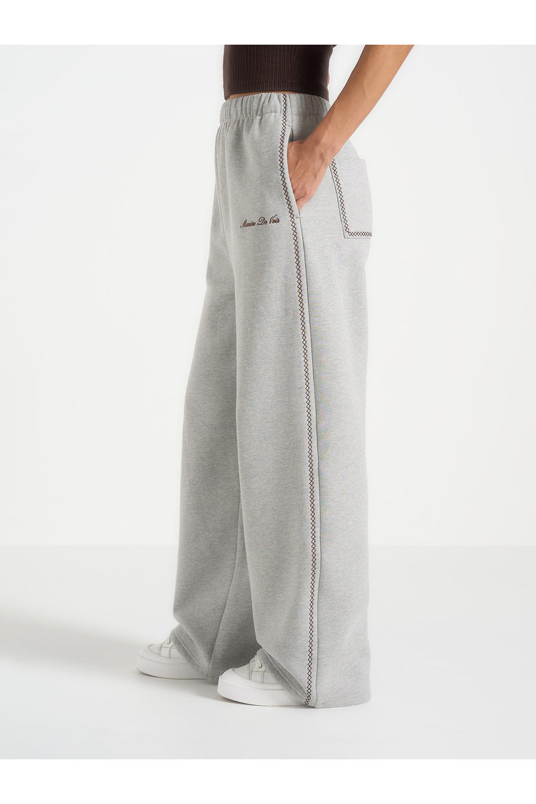Morgan Unisex Whipstitch Regular Joggers, Alternate, color, Light Grey