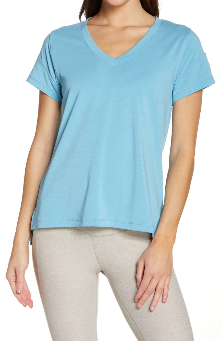 Zella Ava T-Shirt, Main, color, Teal Dolphin