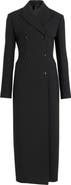 Alaïa Tailored Wool Blend Crepe Coat