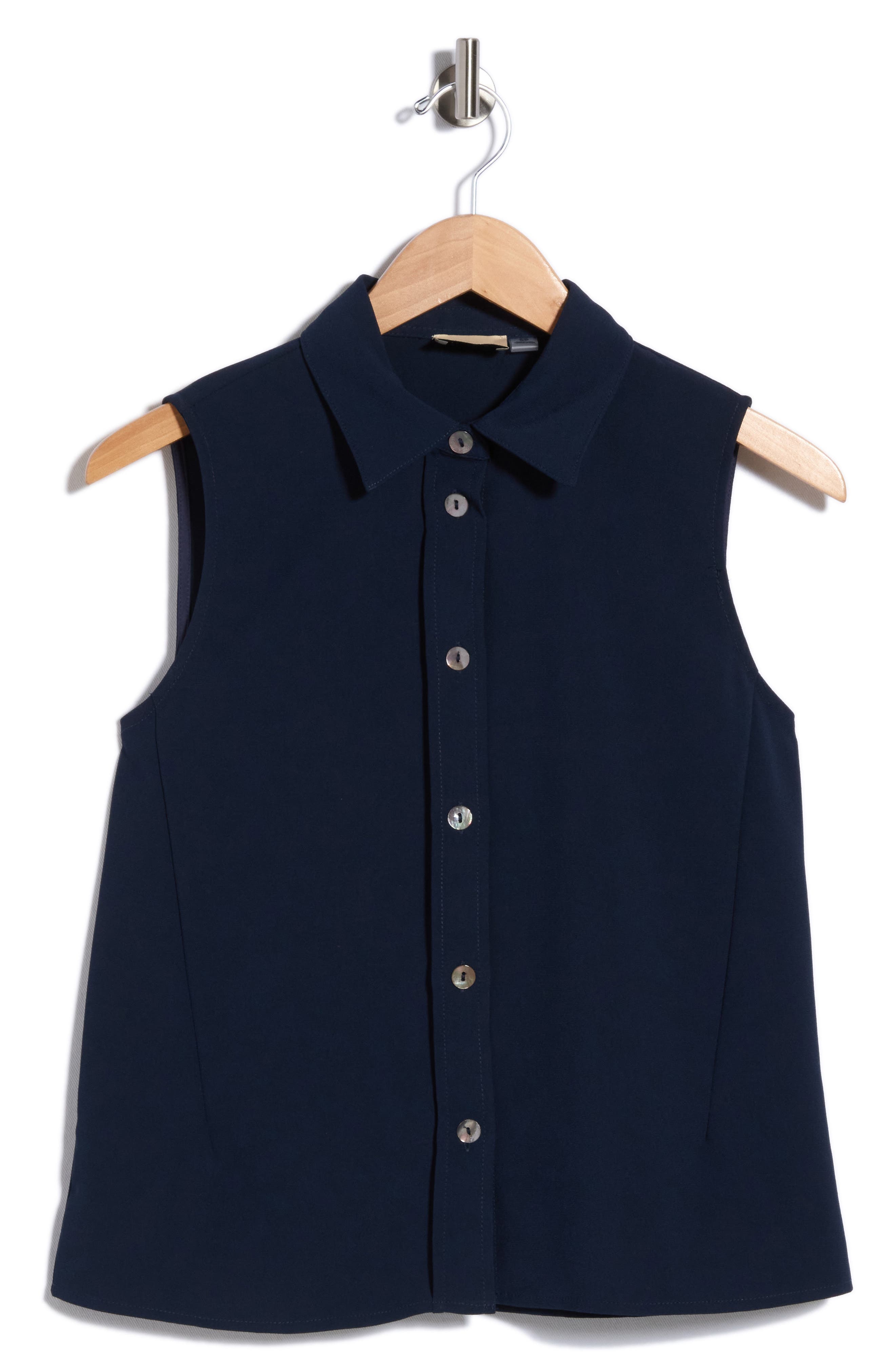 ELIE ELIE TAHARI Sleeveless Buttoned Top