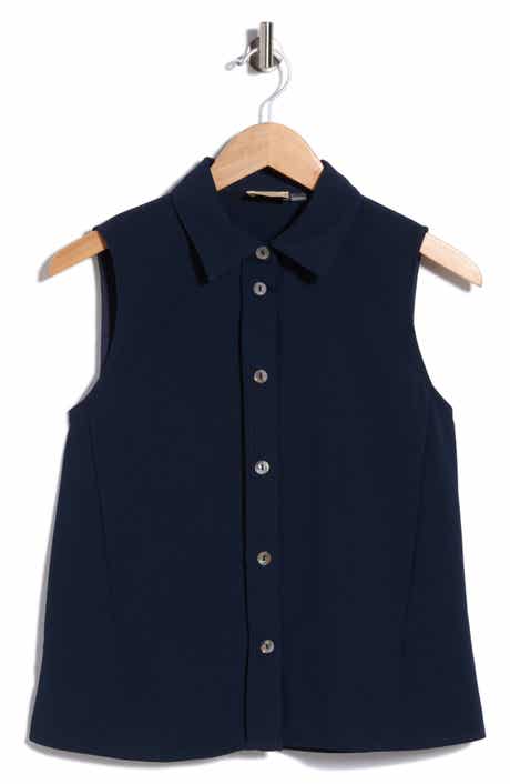 ELIE ELIE TAHARI Sleeveless Buttoned Top