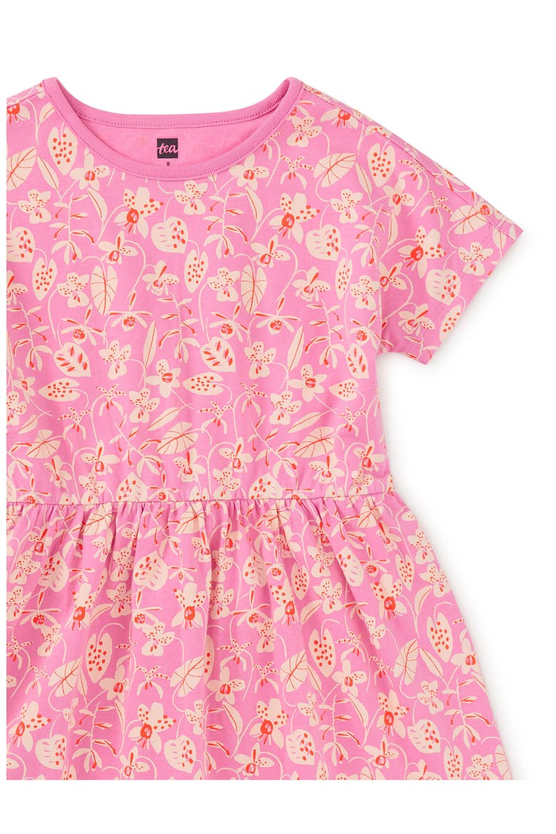 Short Sleeve Twirl Dress, Alternate, color, Orchid Abundance