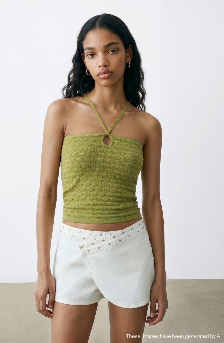 MANGO TEEN Texture Knit Tank, Alternate, color,