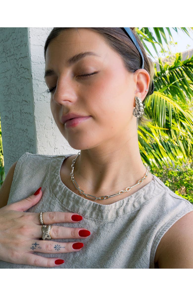 Sterling Forever Myra Crisscross Ring, Alternate, color, Silver