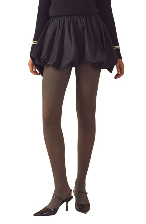 High Waist Bubble Miniskirt