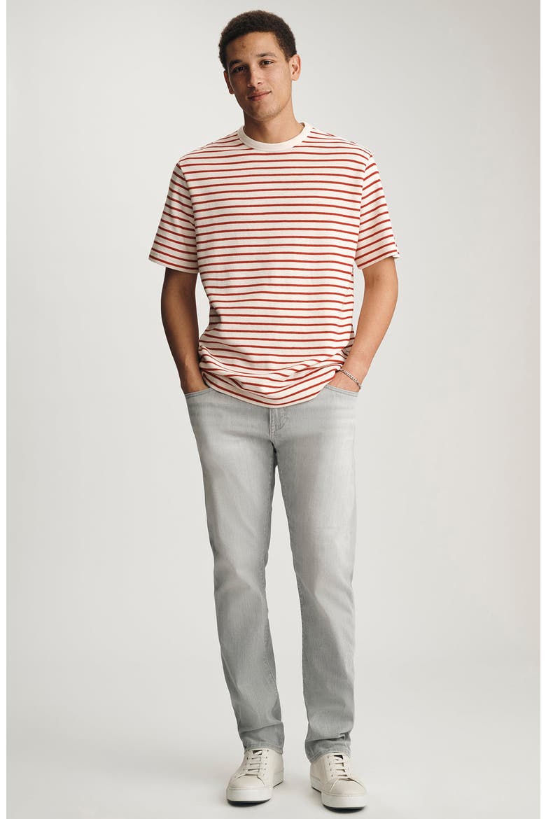 Regular Fit Stripe Cotton T-Shirt, Alternate, color, FIRE WHIRL