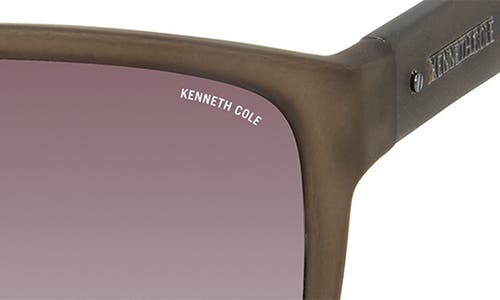 Kenneth Cole 66mm Rectangle Sunglasses In Black