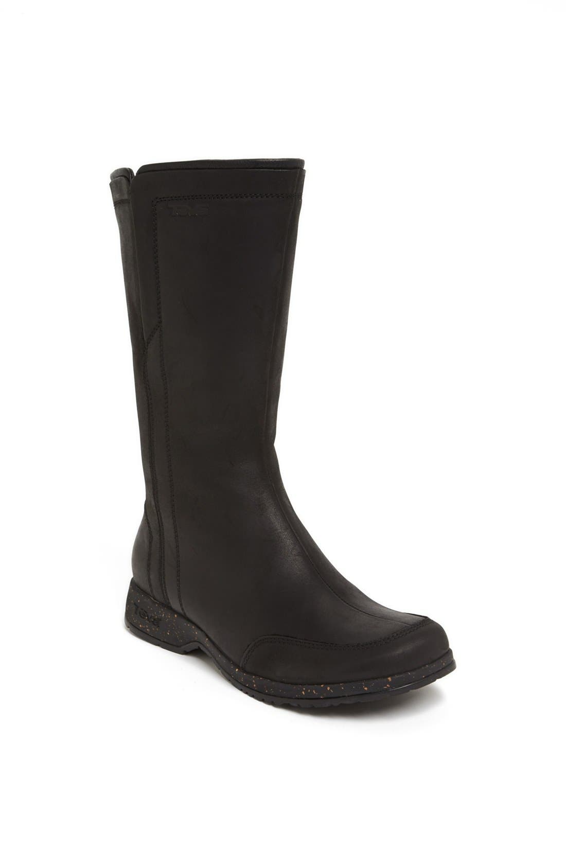 'Capistrano' Waterproof Boot, Main, color, BLACK
