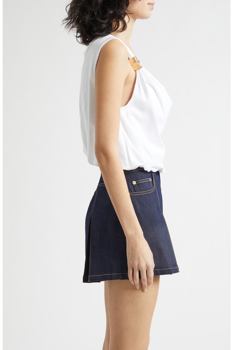 Darius Asymmetric Neck Top, Alternate, color, WHITE