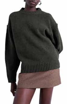 Topshop Exposed Seam Relaxed Fit Sweater