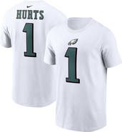 Nike Men's Nike Jalen Hurts  White Philadelphia Eagles  Player Name & Number T-Shirt