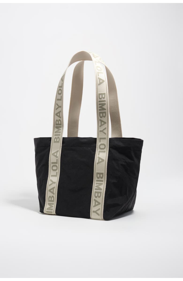 Bimba y Lola Nylon Logo Strap Bag, Alternate, color, Graphite