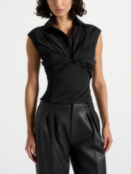 Manière De Voir Yvette Gathered Twist Sleeveless Top