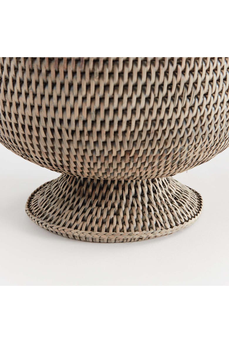 Burma Rattan Footed Cachepot, Alternate, color, Gray