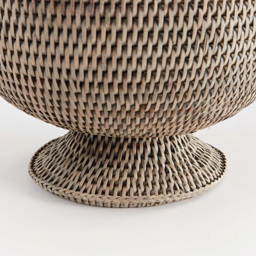 Napa Home & Garden Burma Rattan Footed Cachepot In Brown