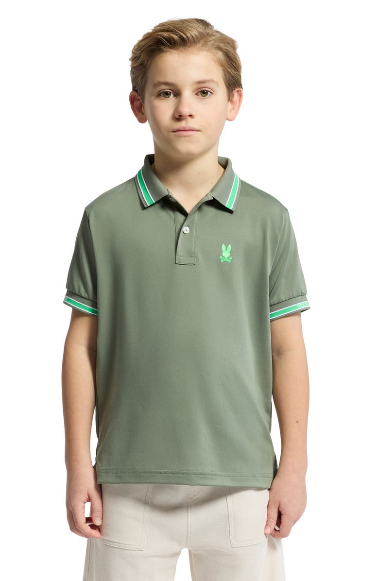 Psycho Bunny Kids' Forrest Sport Piqué Polo, Alternate, color,