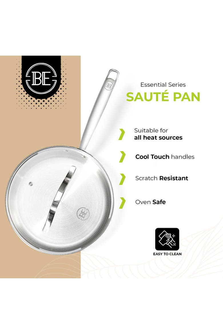 Essential Series -  Saute Pan with Lid, Alternate, color, 9.5"