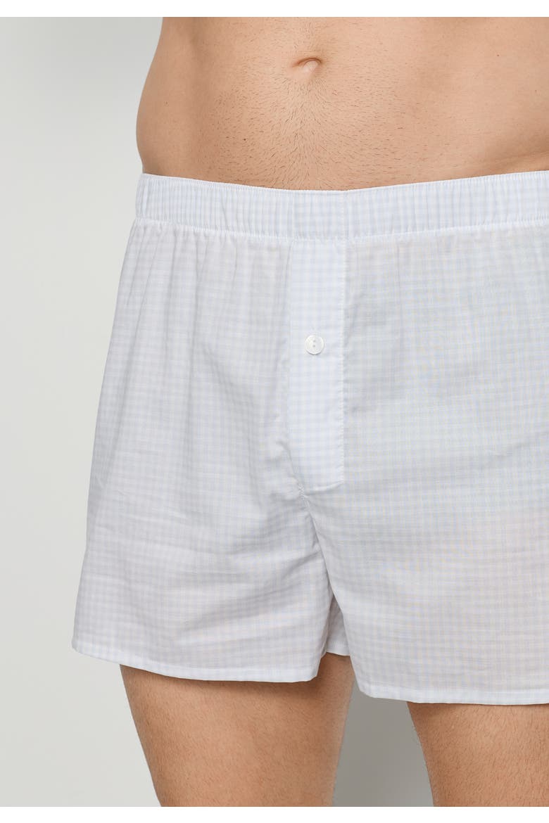 Fancy Woven Cotton Boxer, Alternate, color, Squared Sky