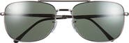 Ray-Ban 62mm Oversize Polarized Rectangular Sunglasses