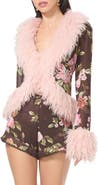 AFRM Simone Faux Fur Trim Cardigan