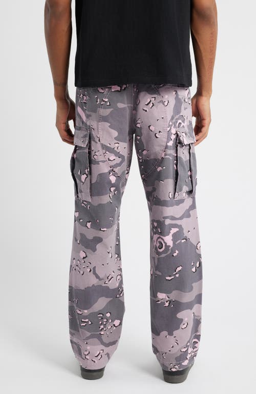 Icecream Dipped Camouflage Ripstop Cargo Pants In Pink