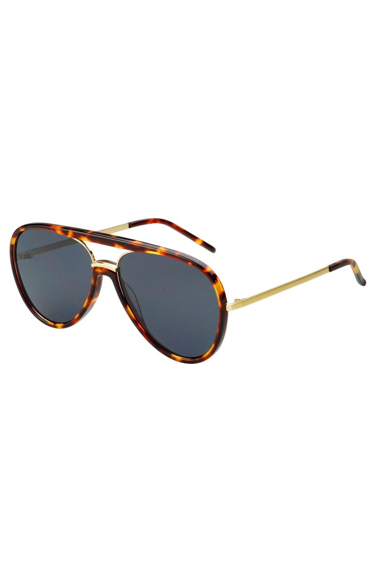 Shay Aviator Sunglasses, Alternate, color, Tortoise / Solid Gray