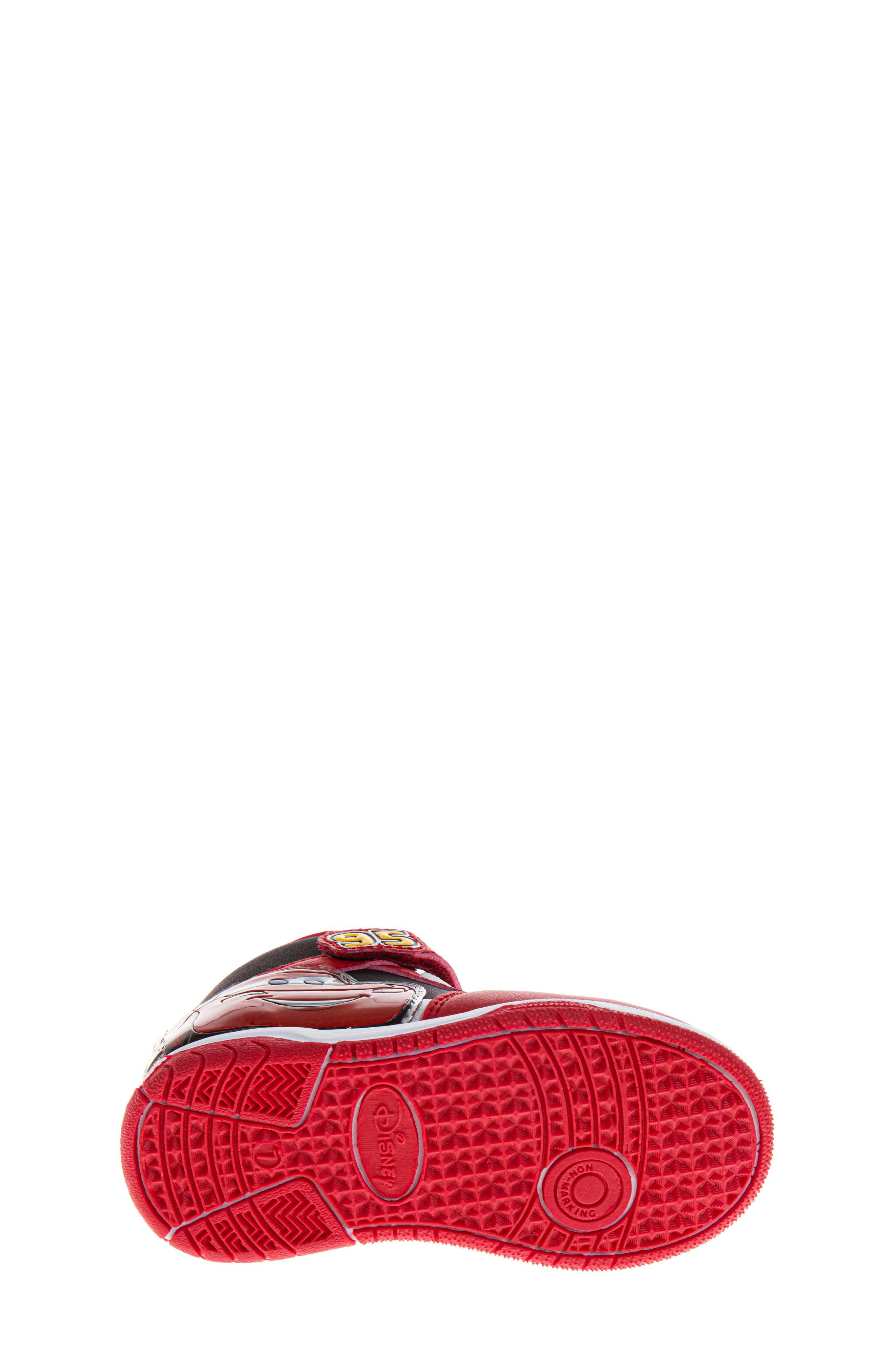 Kids' Disney Pixar Lightning Speed High Top Sneaker, Alternate, color, RED