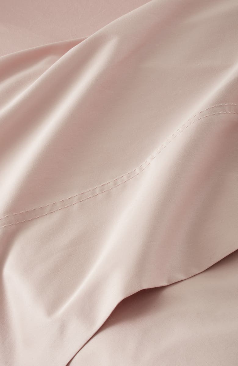 Nordstrom 400 Thread Count Organic Cotton Sateen Sheet Set, Alternate, color, Pink Sepia