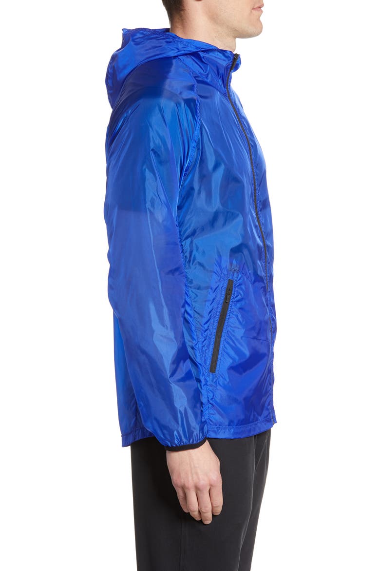Hooded Nylon Windbreaker, Alternate, color, BLUE MARINE