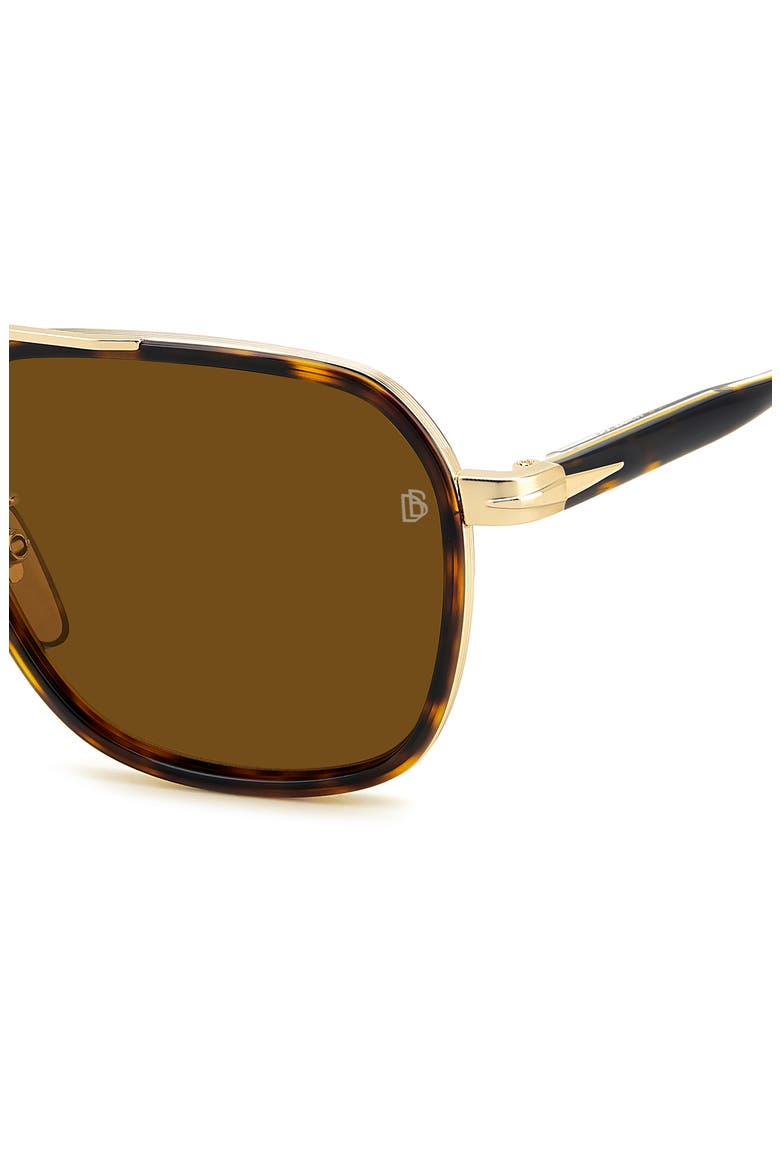 54mm Avaitor Sunglasses, Alternate, color, HAVANA GOLD/ BROWN