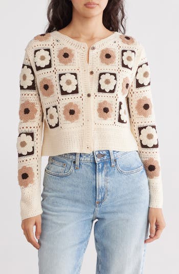 Flower Patch Button Front Cardigan