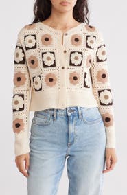 Cotton Emporium Flower Patch Button Front Cardigan