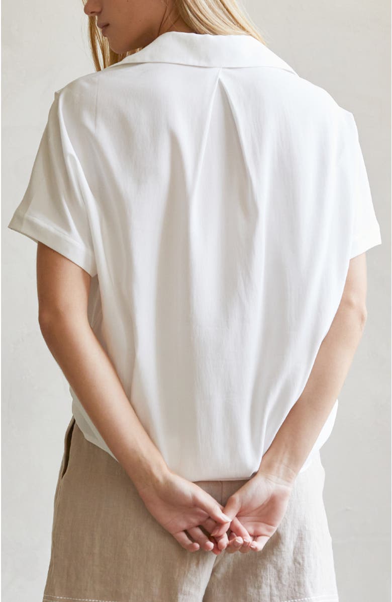 CRESCENT Surplice Blouse, Alternate, color, White