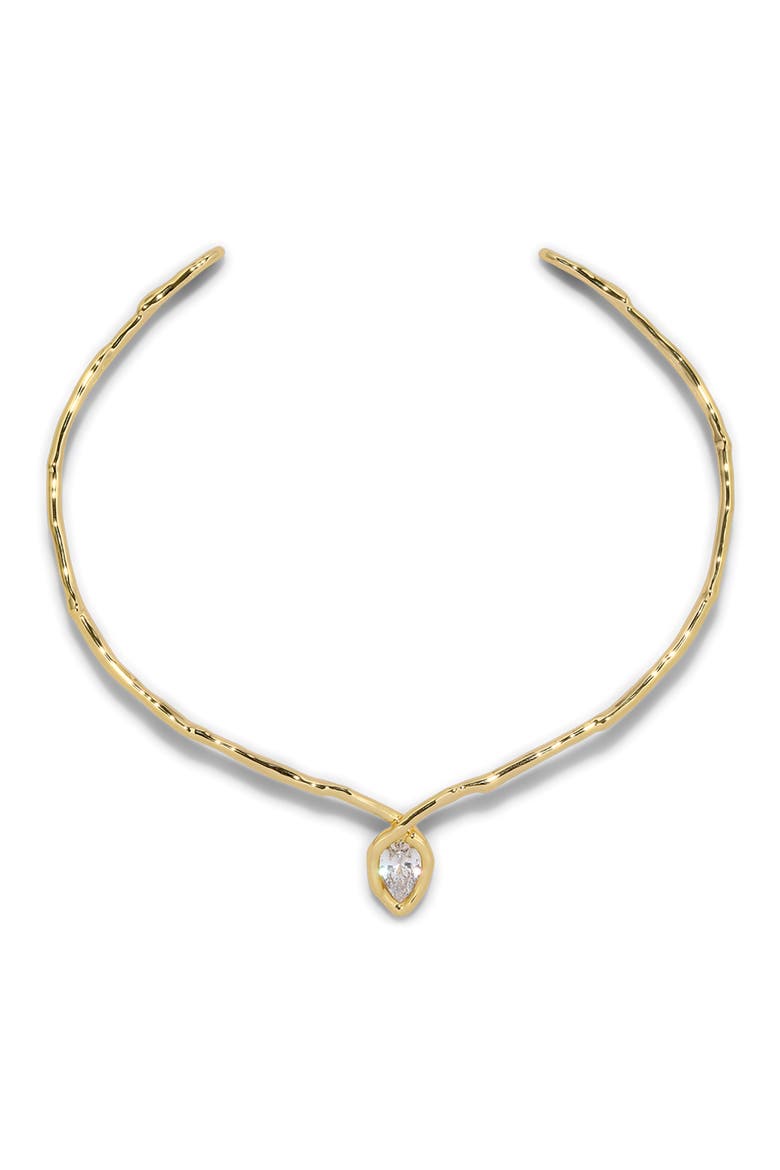 Asterales Floating Cubic Zirconia Collar Necklace, Main, color, STONES