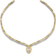 Alexis Bittar Asterales Floating Cubic Zirconia Collar Necklace