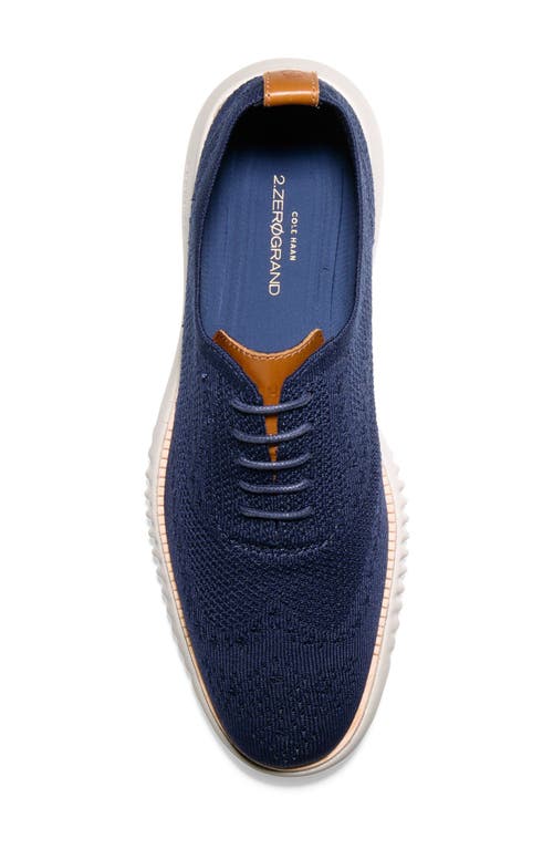 Cole Haan 2.zerogrand Stitchlite Water Resistant Wingtip In Marine Blu