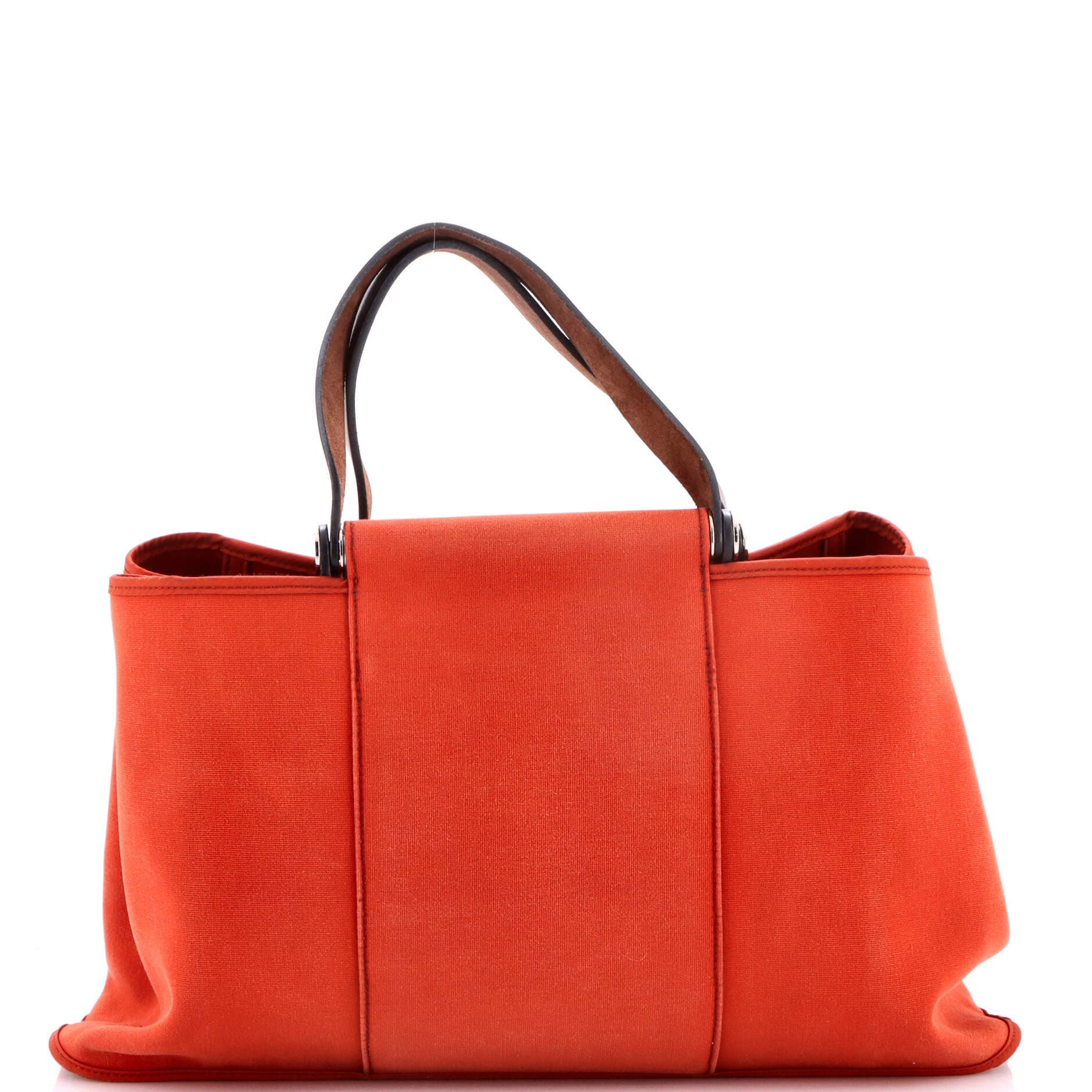 Pre-Owned Hermes Cabag Elan Toile and Leather 39, Main, color, Brique