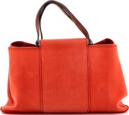 Pre-Owned Hermes Cabag Elan Toile and Leather 39
