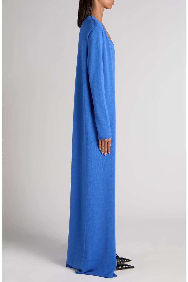 Seamless Long Merino Wool Blend Cardigan, Alternate, color, PORCELAIN BLUE