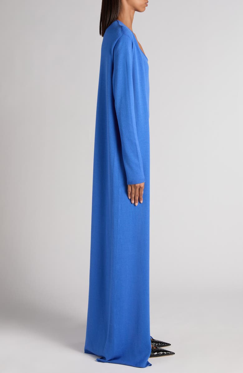 TOM FORD Seamless Long Merino Wool Blend Cardigan, Alternate, color, Porcelain Blue