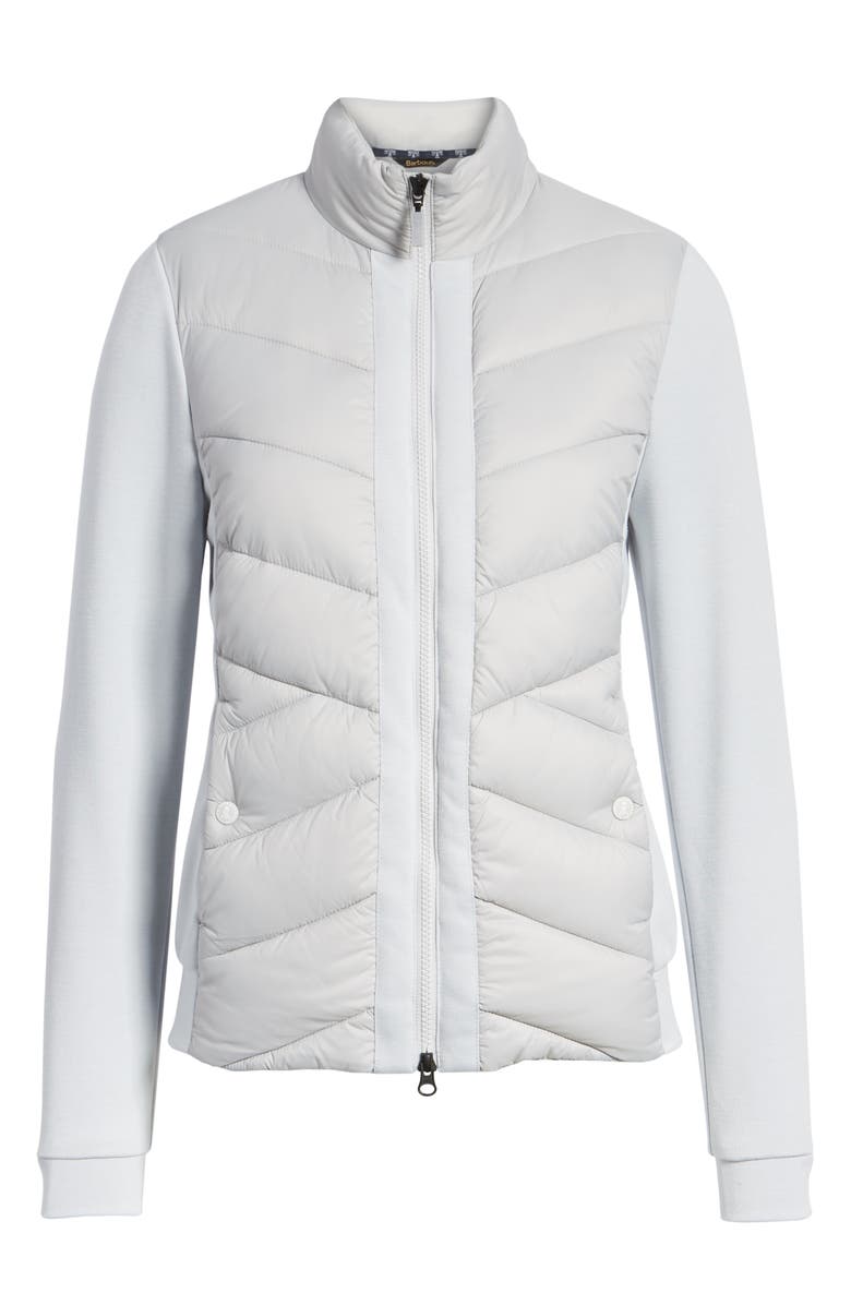 Barbour Hirsel Chevron Quilted Sweater Jacket, Alternate, color, 