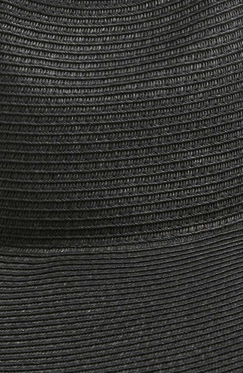 Nordstrom Packable Wide Brim Straw Panama Hat, Alternate, color, Black