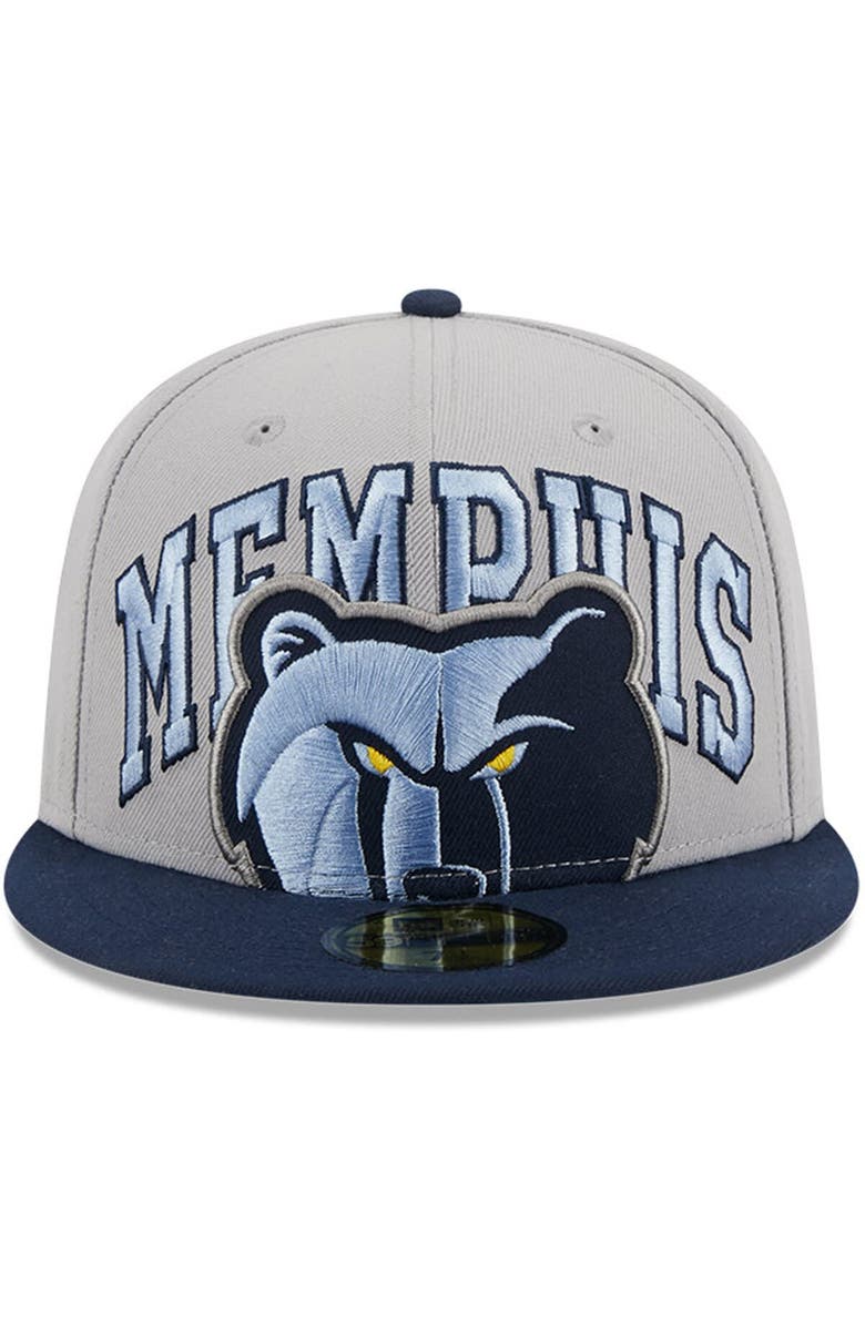 New Era Men's New Era Gray/Navy Memphis Grizzlies Tip-Off Two-Tone 59FIFTY Fitted Hat, Alternate, color, 