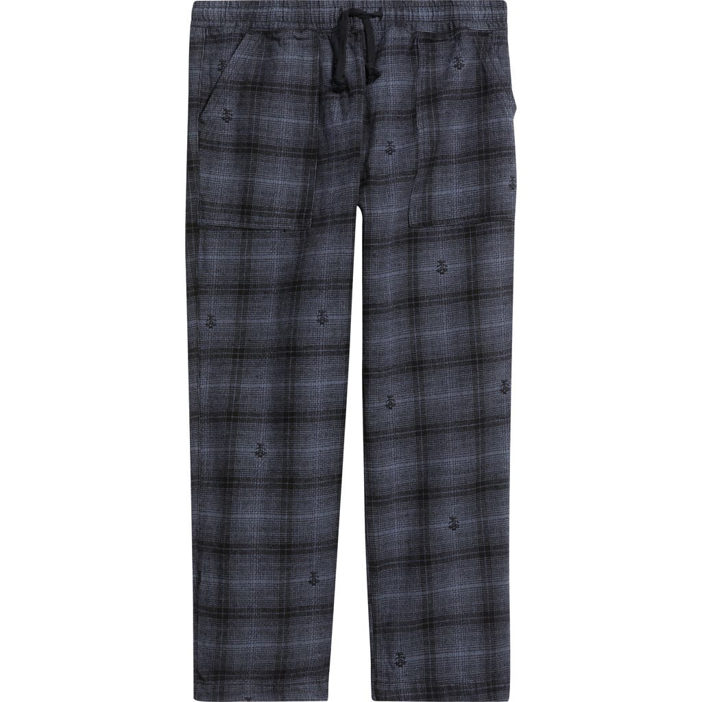 Service Works Thistle Plaid Organic Cotton Drawstring Chef Pants In Black